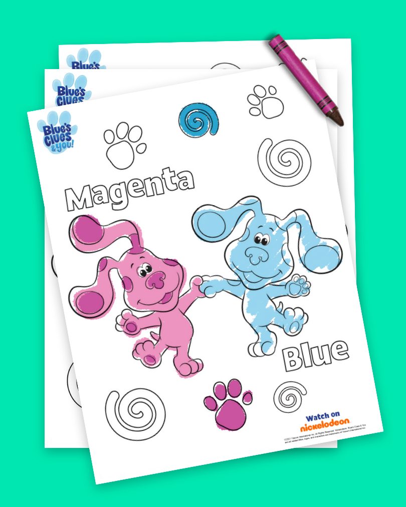 Thumbnail of coloring page of Blue and Magenta